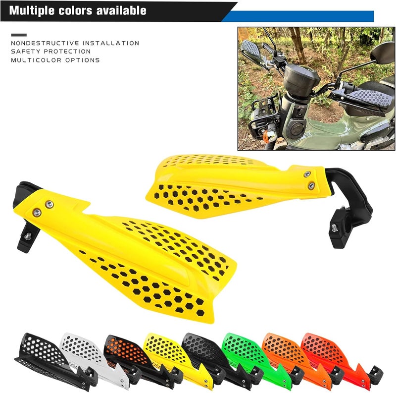 HAONEL Universal Dirt Bike Handguards 7/8" 22mm Plastic Motorcycle Handlebar Lever Hand Protector Accessories for Off-Road Motocross Enduro ATV Pit Bike(Yellow and Black) - Image 3